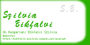 szilvia bikfalvi business card